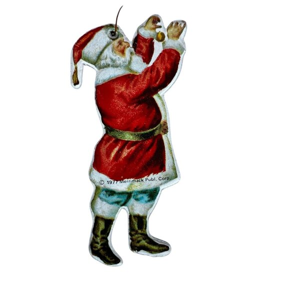 Set Of 4 Vintage Merrimack Publishing Corp. 1977 Santa Claus Christmas O… - Picture 3 of 6